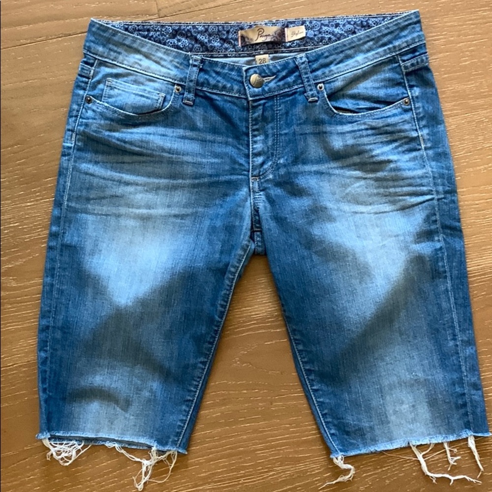 Mid rise denim shorts 11 1/2” inseam